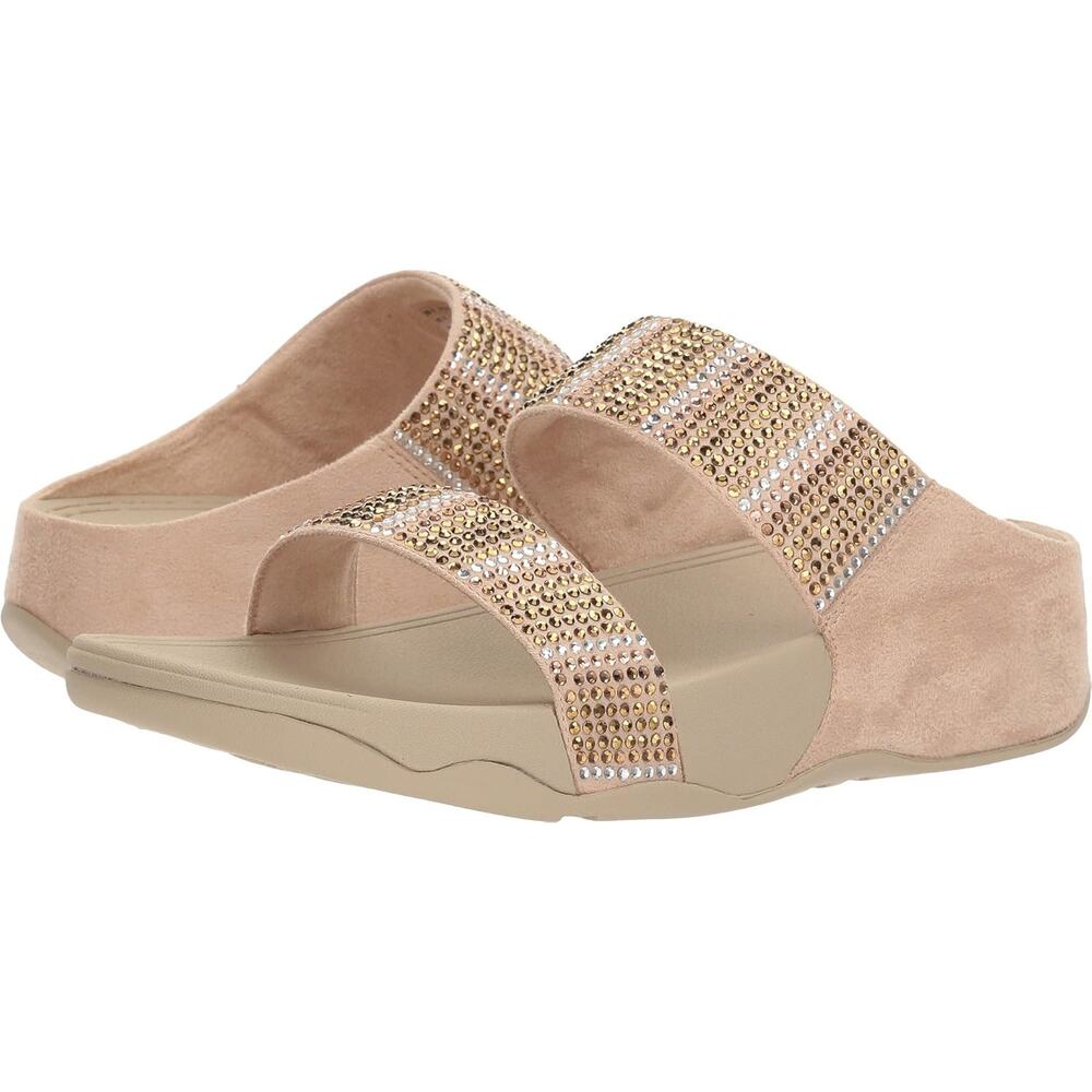FitFlop Women's Taupe Flare Slide Sandals size 9